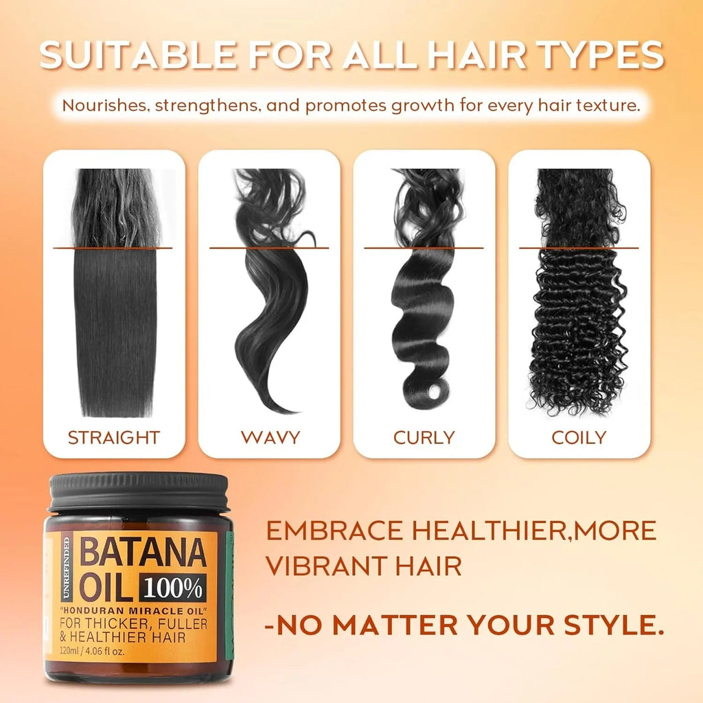 Batana Oil for Hair Growth Dr Sebi, 100% Raw Organic Batana Hair Mask from Honduras, Wild Growth Hair Oil, Scalp Oil Promotes Hair Thickness, Prevents Loss for Men & Women, 60ml - natuurlijk supplement | naturalcleance.com