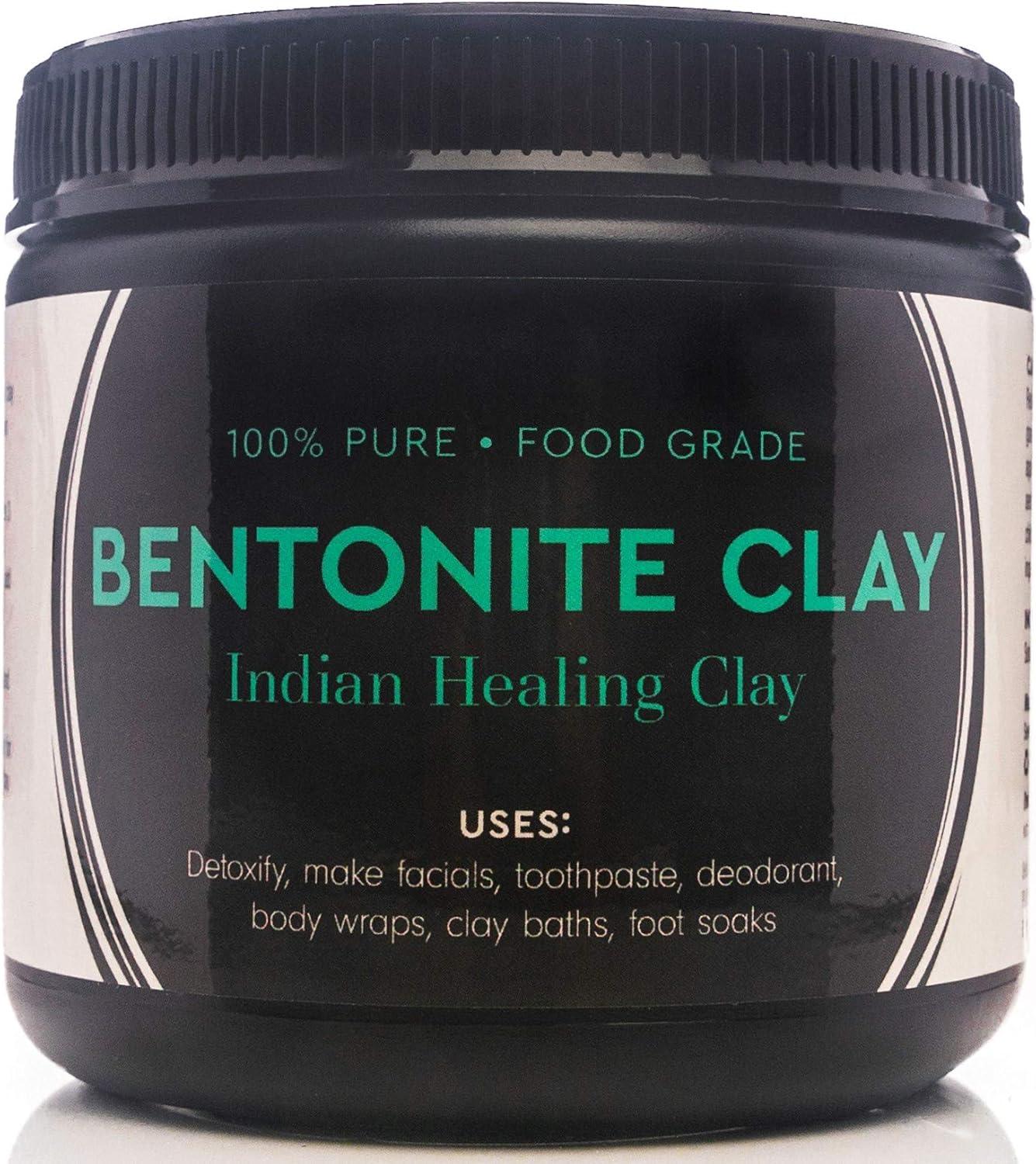 Binder Food Grade Sodium Bentonite Clay - Powder -internal end external use- 450 gram - natuurlijk supplement | naturalcleance.com