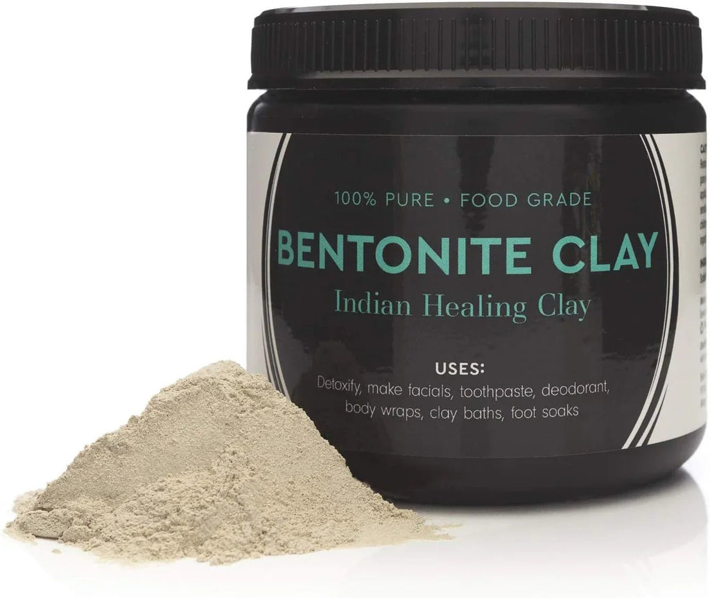 Binder Food Grade Sodium Bentonite Clay - Powder -internal end external use- 450 gram - natuurlijk supplement | naturalcleance.com