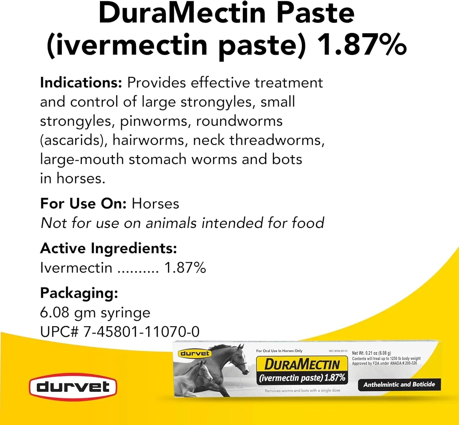 Duramectin (Ivermectin 1.87%) 6.08gm Koop 3 artikelen met 15% korting - natuurlijk supplement | naturalcleance.com