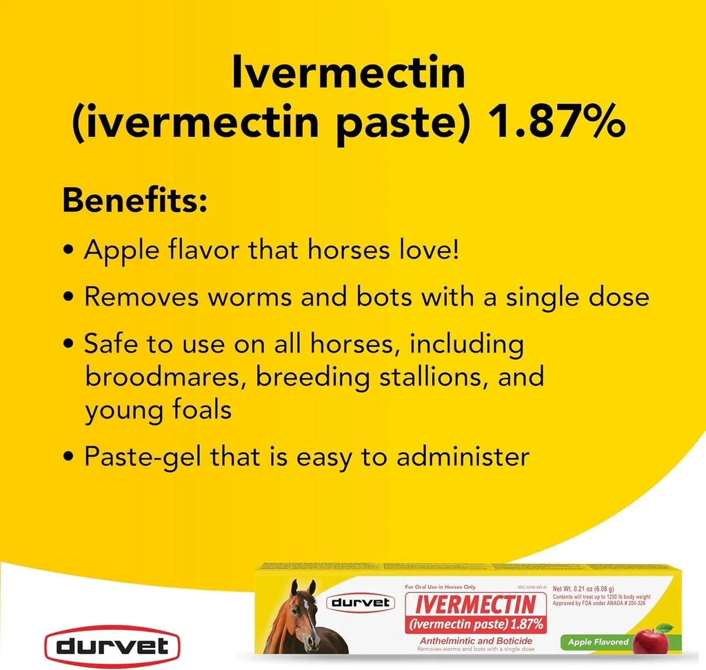 Durvet Ivermectin - Get 3 pieces whit 15% Discount - Natural Cleance