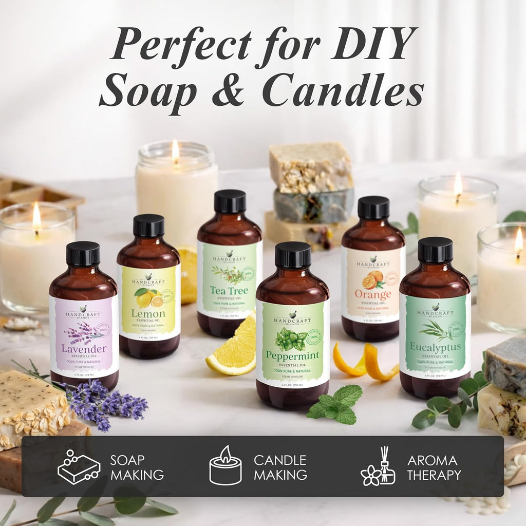 Handcraft Blends Lavender Essential Oil – 1 Fl Oz – 100% Pure and Natural – Premium Grade Essential Oil for Diffuser and Aromatherapy, Skin, Massage, Candle and Soap Making Fragrance - natuurlijk supplement | naturalcleance.com