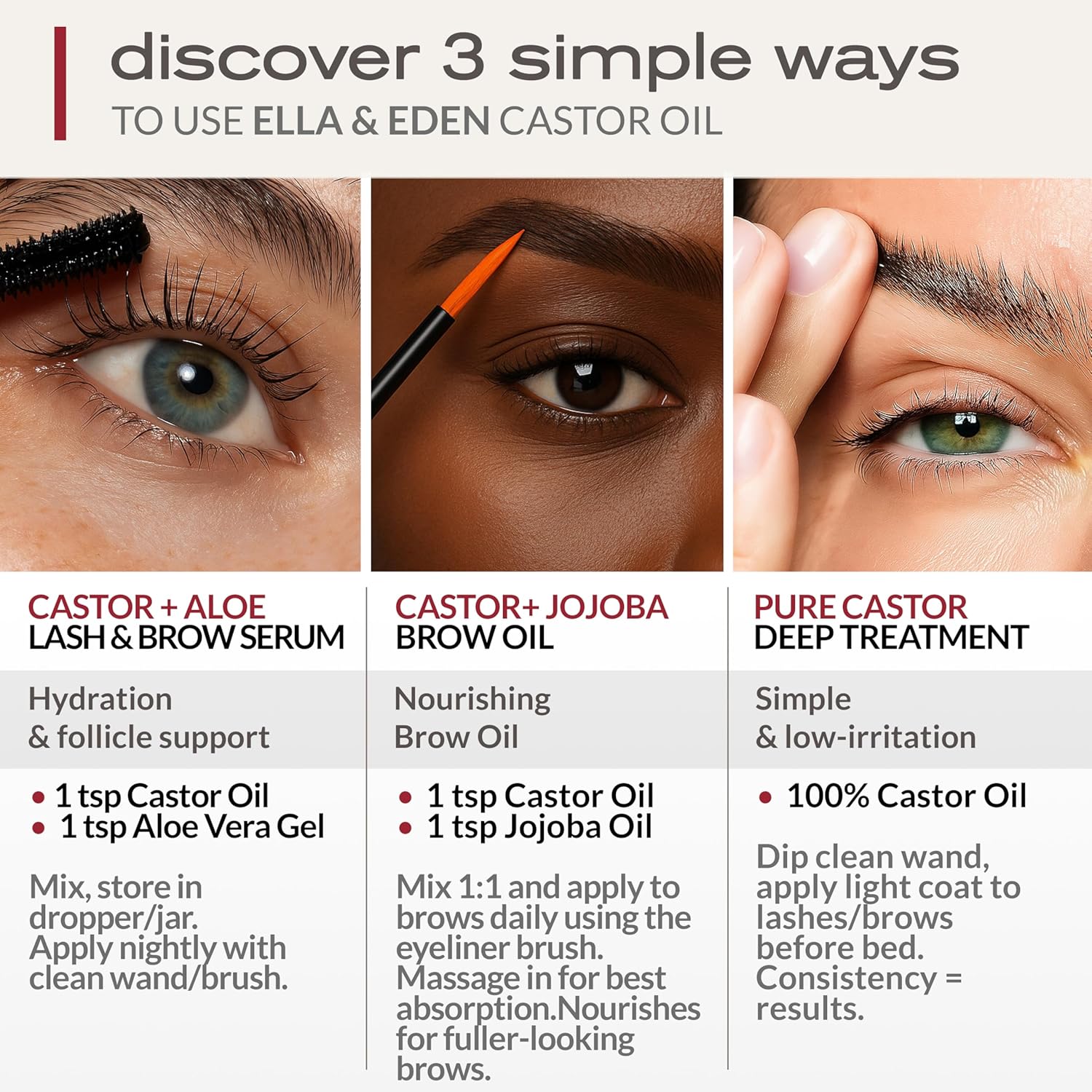 Organic Castor Oil for Eyelashes - 118ml Glass Bottle Lash Serum - for Eyebrows, for Hair Growth - Cold-Pressed Hexane-Free USDA Certified 100% Pure Unrefined - natuurlijk supplement | naturalcleance.com