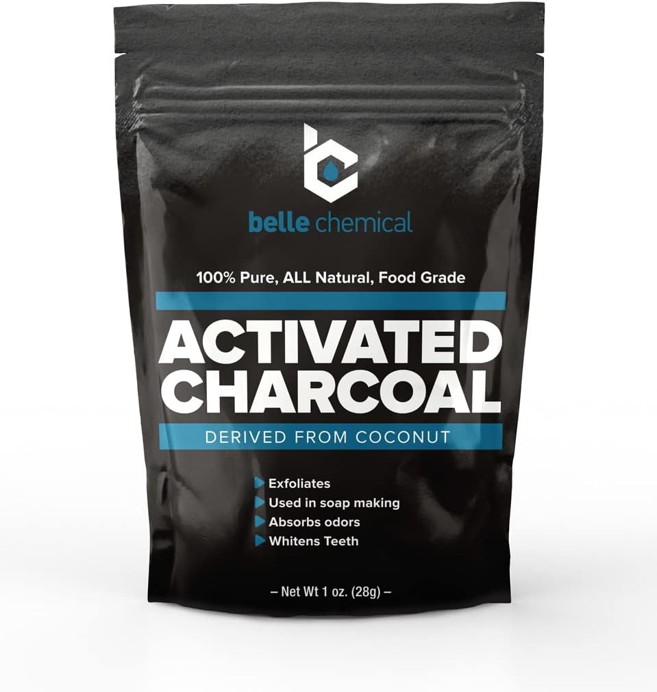 Organic Coconut Activated Charcoal Binder Powder - Food Grade, Kosher - Teeth Whitening, Facial Scrub, Soap Making - natuurlijk supplement | naturalcleance.com