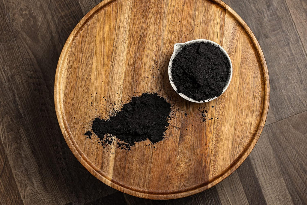 Organic Coconut Activated Charcoal Binder Powder - Food Grade, Kosher - Teeth Whitening, Facial Scrub, Soap Making - natuurlijk supplement | naturalcleance.com
