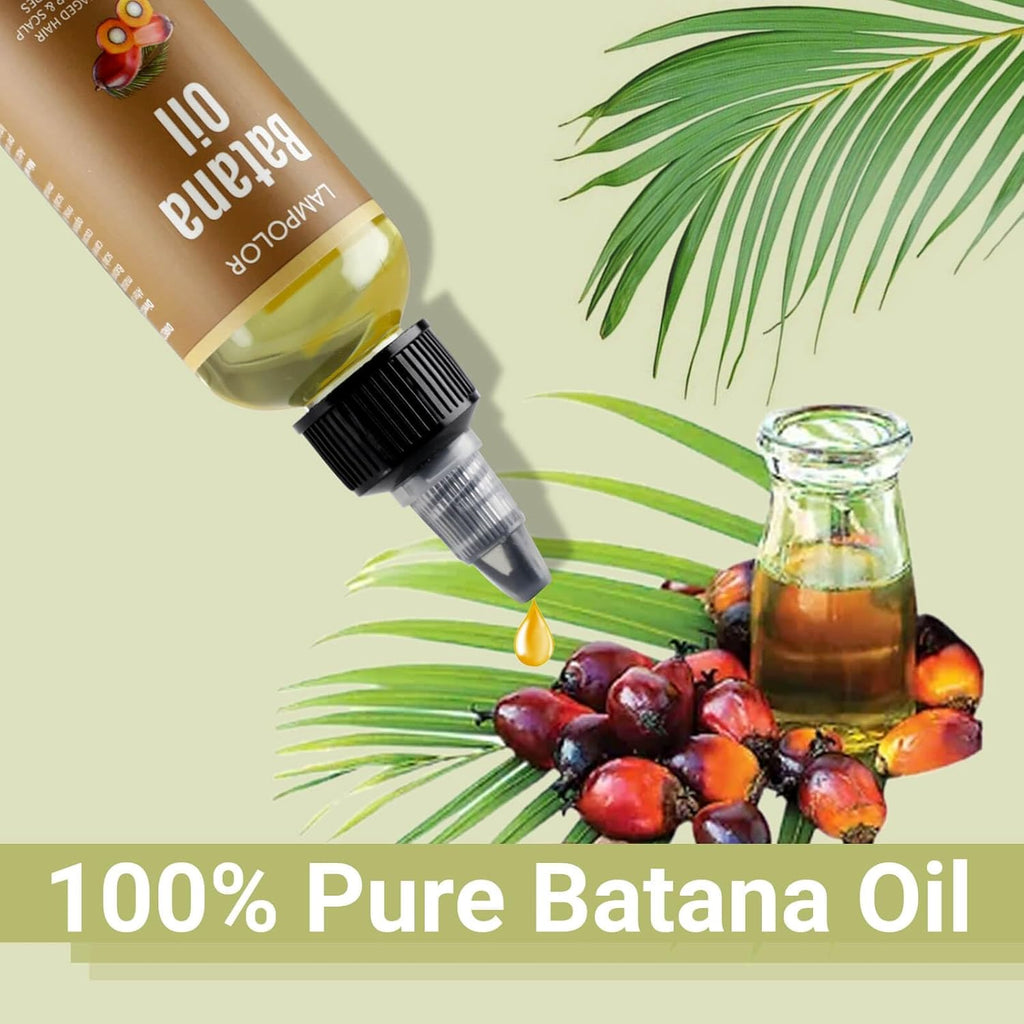 RAW Batana Oil for Hair Growth, Dr Sebi Organic Unrefined Batana Oil from Honduran, 100% Pure & Natural Hair Growth for Thicker & Stronger Hair - 2 FL OZ - 60Ml - 1Pack - natuurlijk supplement | naturalcleance.com